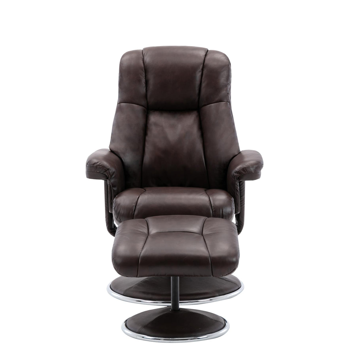 Dark brown on sale swivel chair