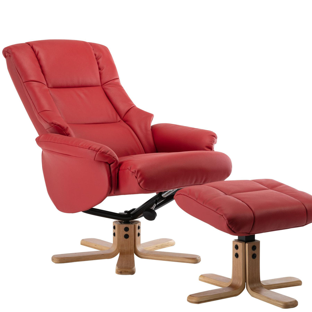 Red swivel store recliner chairs