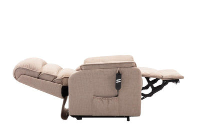 Valencia Dual Motor Riser Recliner Mobility Lift Chair in Wheat Fabric - Clearance Sale