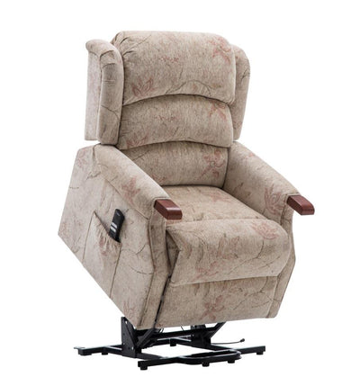 The Leicester Dual Motor Riser Recliner Mobility Lift Chair in Bouquet Beige Refurbished