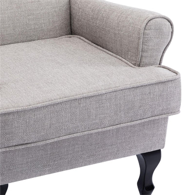 Nelson Fireside Chair in Silver Fabric - 18.5" Height - Orthopedic Chair - Refurbished