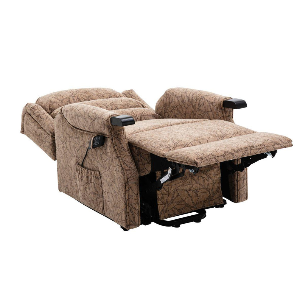 The Warminster Dual Motor Riser Recliner Mobility Chair in Cocoa Fabric