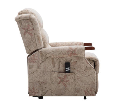 The Leicester Dual Motor Riser Recliner Mobility Lift Chair in Bouquet Beige Clearance