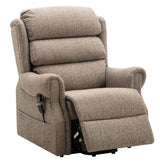 Salisbury Dual Motor Riser Recliner Arm Chair In Lisbon Mocha Fabric Clearance