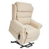 Salisbury Dual Motor Riser Recliner Arm Chair In Lisbon Wheat Fabric - Mobility Chair