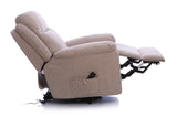 Oxford Riser Recliner / Lift & Tilt Chair in Soft Beige Fabric with USB charging - Clearance