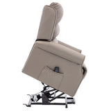 The Perth - Dual Motor Riser Recliner Mobility Chair in Grey Plush Faux Leather - Refurbished