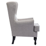 Nelson Fireside Chair in Silver Fabric - 18.5" Height - Orthopedic Chair