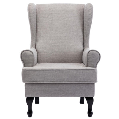 Nelson Fireside Chair in Silver Fabric - 18.5" Height - Orthopedic Chair - Refurbished