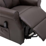 The Darwin - Dual Motor Riser Recliner Mobility Arm Chair in Brown Leather