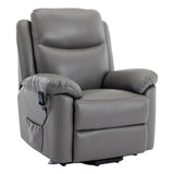 The Devon - Dual Motor Mobility Riser Recliner Arm Chair - Grey Genuine Leather - Refurbished