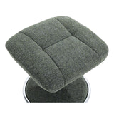 The Denver - Swivel Recliner Chair & Matching Footstool in Cha Cha Fern Fabric - Refurbished