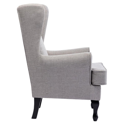 Nelson Fireside Chair in Silver Fabric - 18.5" Height - Orthopedic Chair - Refurbished