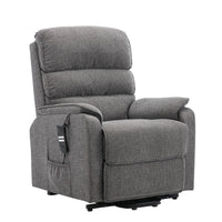 Henley Riser Recliner Chair Dual Motor Heat & Massage Grey Fabric - Clearance Used