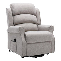 The Andover Dual Motor Riser Recliner Mobility Lift Chair - Stylish Linen Fabric - Refurbished