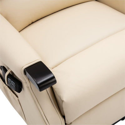 The Warminster Dual Motor Riser Recliner Mobility Chair in Cream Leather - Refurbished