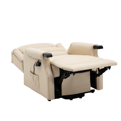 The Warminster Dual Motor Riser Recliner Mobility Chair in Cream Leather - Refurbished