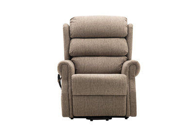 Salisbury Dual Motor Riser Recliner Arm Chair In Lisbon Mocha Fabric Clearance