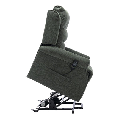 Refurbished - The Perth - Dual Motor Riser Recliner Mobility Chair in Fern Green Fabric