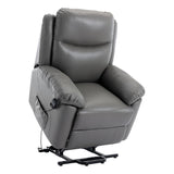 The Devon - Dual Motor Mobility Riser Recliner Arm Chair - Grey Genuine Leather - Refurbished