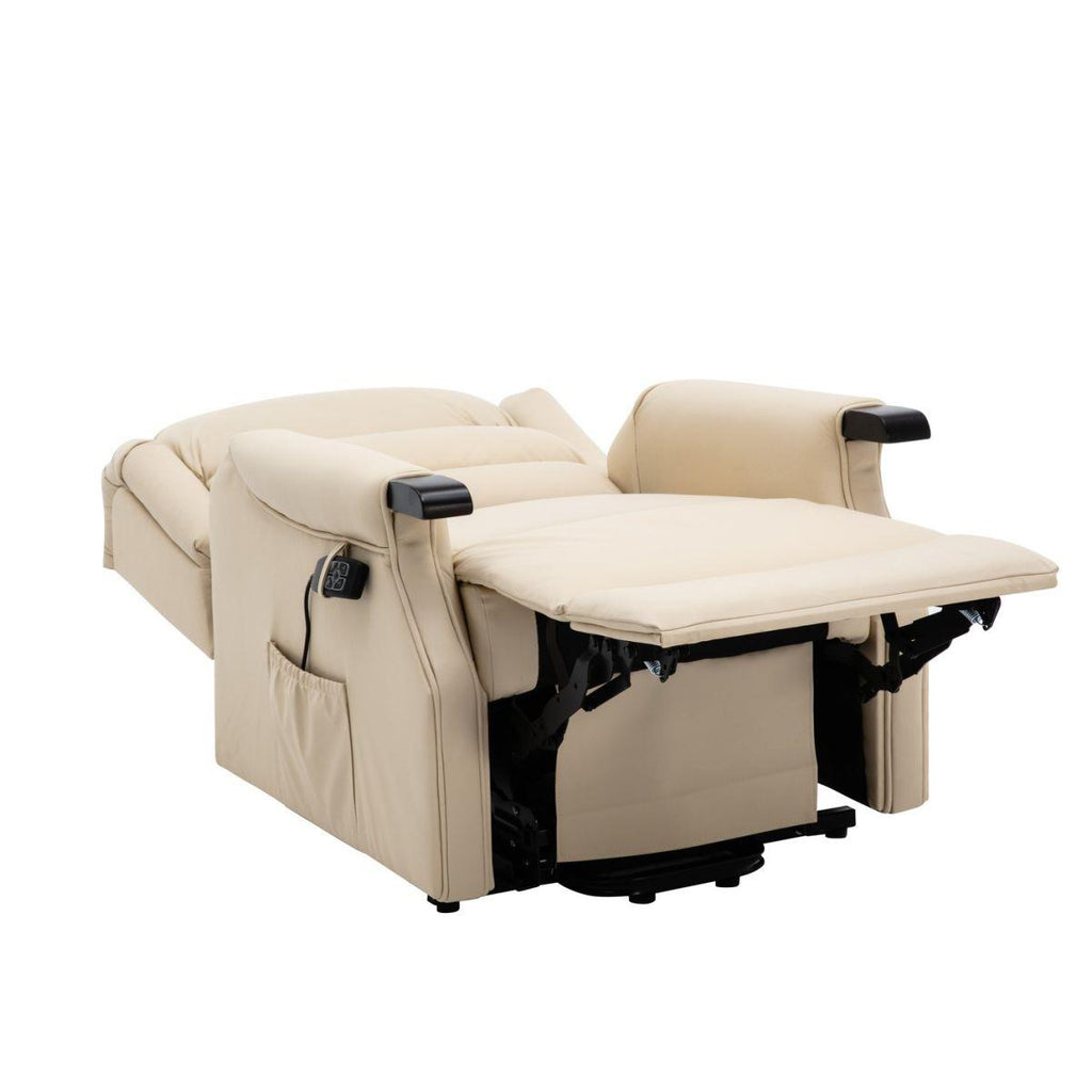 The Warminster Dual Motor Riser Recliner Mobility Chair in Cream Leather