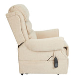 Salisbury Dual Motor Riser Recliner Arm Chair In Lisbon Wheat Fabric - Mobility Chair