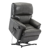 The Toulouse Riser Recliner Mobility Chair in High Grade Genuine Grey Leather