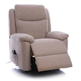 Oxford Riser Recliner / Lift & Tilt Chair in Soft Beige Fabric with USB charging - Clearance