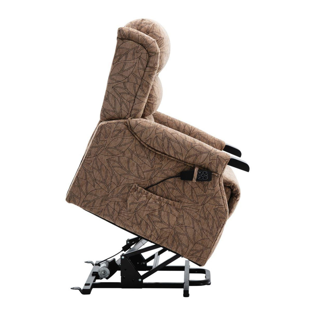 The Warminster Dual Motor Riser Recliner Mobility Chair in Cocoa Fabric