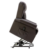 The Darwin - Dual Motor Riser Recliner Mobility Arm Chair in Brown Leather