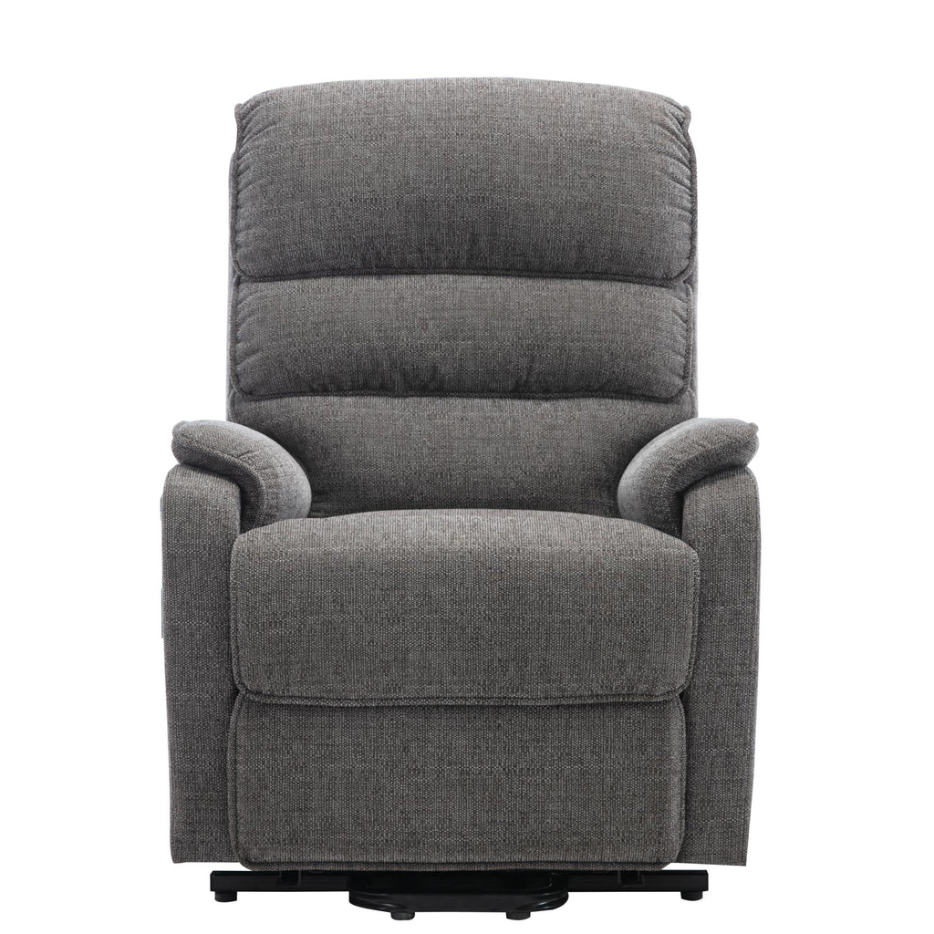 Henley Riser Recliner Mobility Chair, Dual Motor, Heat & Massage in Lisbon Grey Fabric