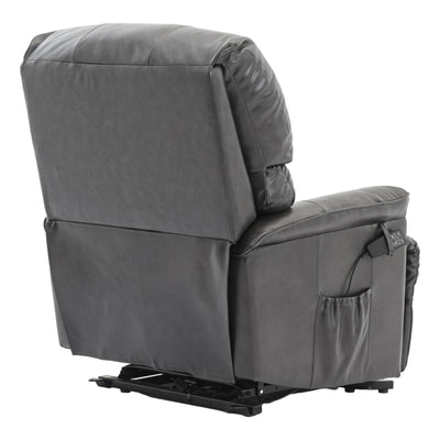 The Toulouse Riser Recliner Mobility Chair in High Grade Genuine Grey Leather