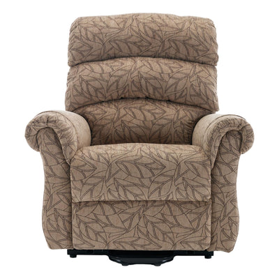 The Amesbury Dual Motor Riser Recliner Electric Mobility Chair - Cocoa Fabric - Refurbished