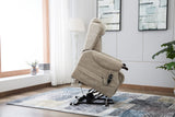 Denmark Dual Motor Riser Recliner Ergonomic Arm Chair Brushstroke Cream Fabric