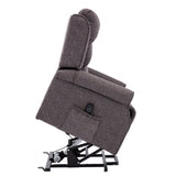 The Perth - Dual Motor Riser Recliner Mobility Chair in Lisbon Grey Fabric