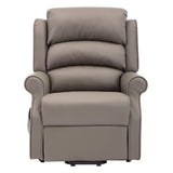 The Perth - Dual Motor Riser Recliner Mobility Chair in Grey Plush Faux Leather - Refurbished