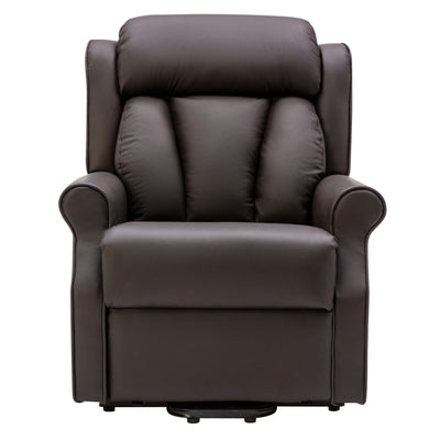 The Darwin - Dual Motor Riser Recliner Mobility Arm Chair in Brown Leather