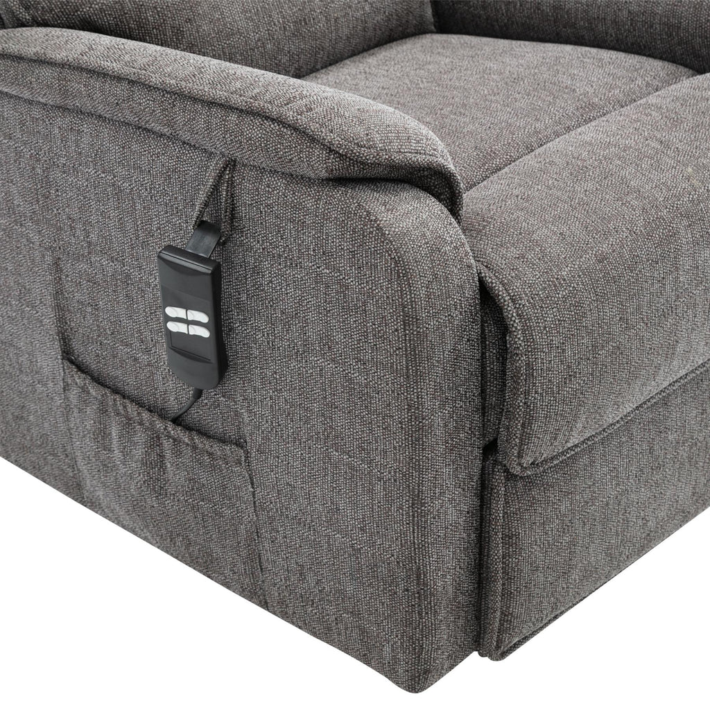 Henley Riser Recliner Mobility Chair, Dual Motor, Heat & Massage in Lisbon Grey Fabric