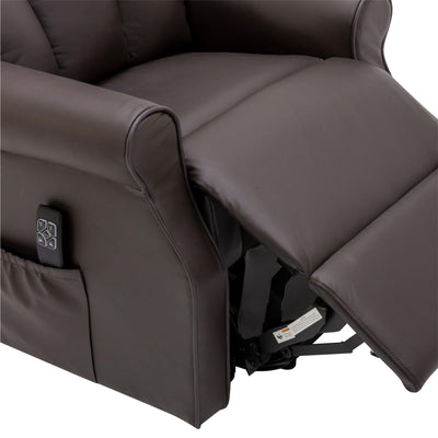 The Darwin - Dual Motor Riser Recliner Mobility Arm Chair in Brown Leather - Refurbished