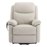 The Devon - Dual Motor Mobility Riser Recliner Arm Chair - Cream Genuine Leather - Refurbished