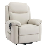 The Devon - Dual Motor Mobility Riser Recliner Arm Chair - Cream Genuine Leather - Refurbished