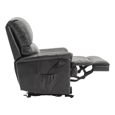 The Toulouse Riser Recliner Mobility Chair in High Grade Genuine Grey Leather