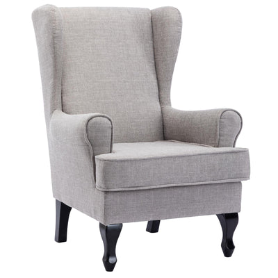 Nelson Fireside Chair in Silver Fabric - 18.5" Height - Orthopedic Chair - Refurbished