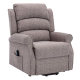 The Perth - Dual Motor Riser Recliner Mobility Chair in Lisbon Mocha Fabric - Clearance