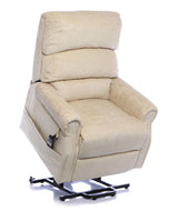 The Augusta - Dual Motor Riser Recliner Mobility Chair in Soft Fabric Finish - Cream