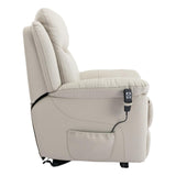 The Devon - Dual Motor Mobility Riser Recliner Arm Chair - Cream Genuine Leather - Refurbished