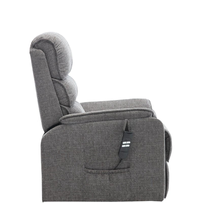 Henley Riser Recliner Chair Dual Motor Heat & Massage Grey Fabric - Refurbished