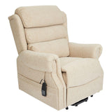 Salisbury Dual Motor Riser Recliner Arm Chair In Lisbon Wheat Fabric - Mobility Chair