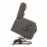 Henley Riser Recliner Chair Dual Motor Heat & Massage Grey Fabric - Refurbished