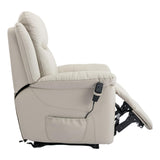 The Devon - Dual Motor Mobility Riser Recliner Arm Chair - Cream Genuine Leather - Refurbished